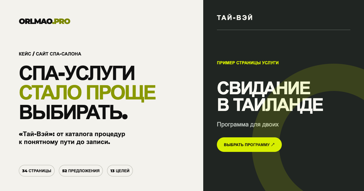 Кейс Тай-Вэй: каталог спа-услуг и путь к записи