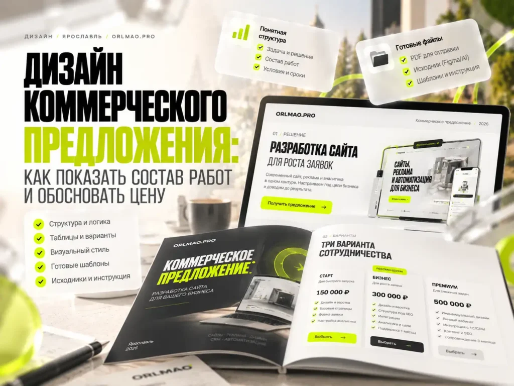 Дизайн коммерческого предложения: как показать состав работ и обосновать цену